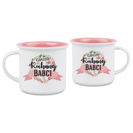 Kubek różowy dla BABCI Kubeczek Kochanej Babci